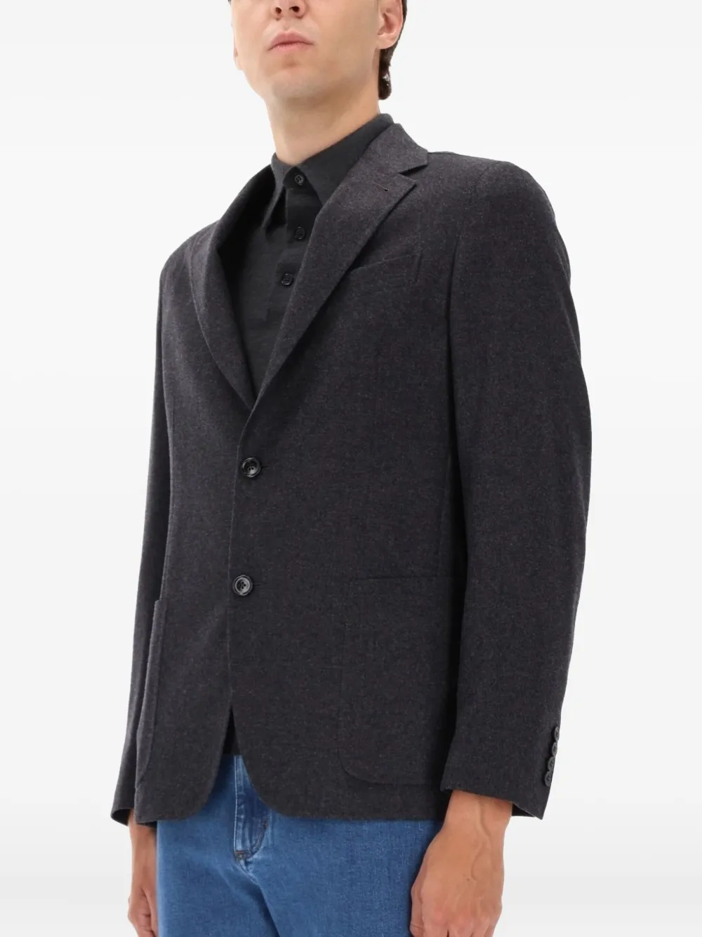  Zegna Buttoned Jacket - Grey 