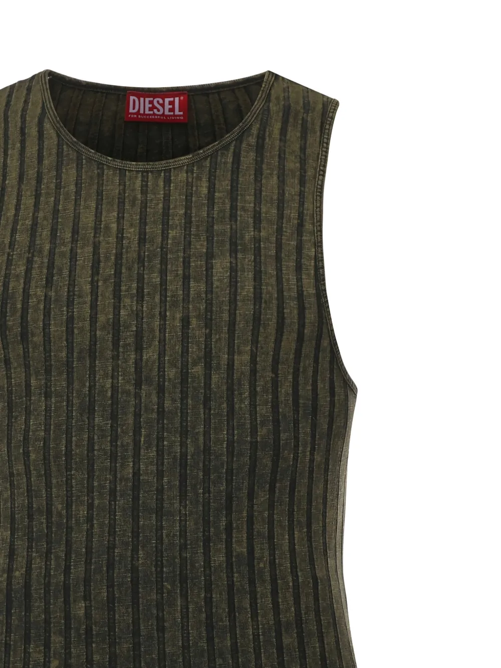 Diesel Geribbelde tanktop Groen