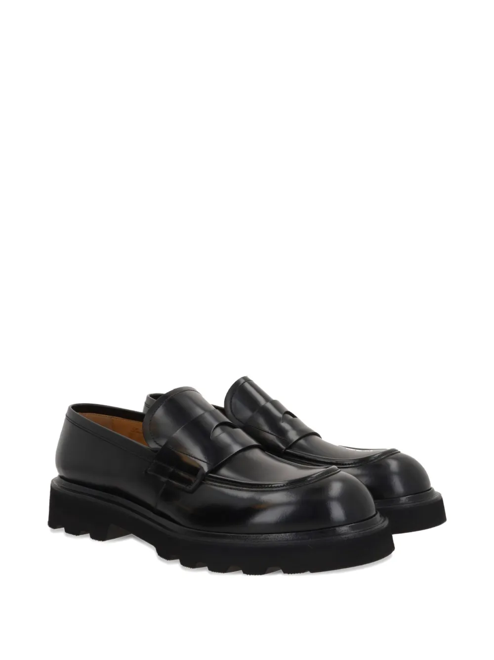 Premiata brushed-finish round-toe loafers - Zwart