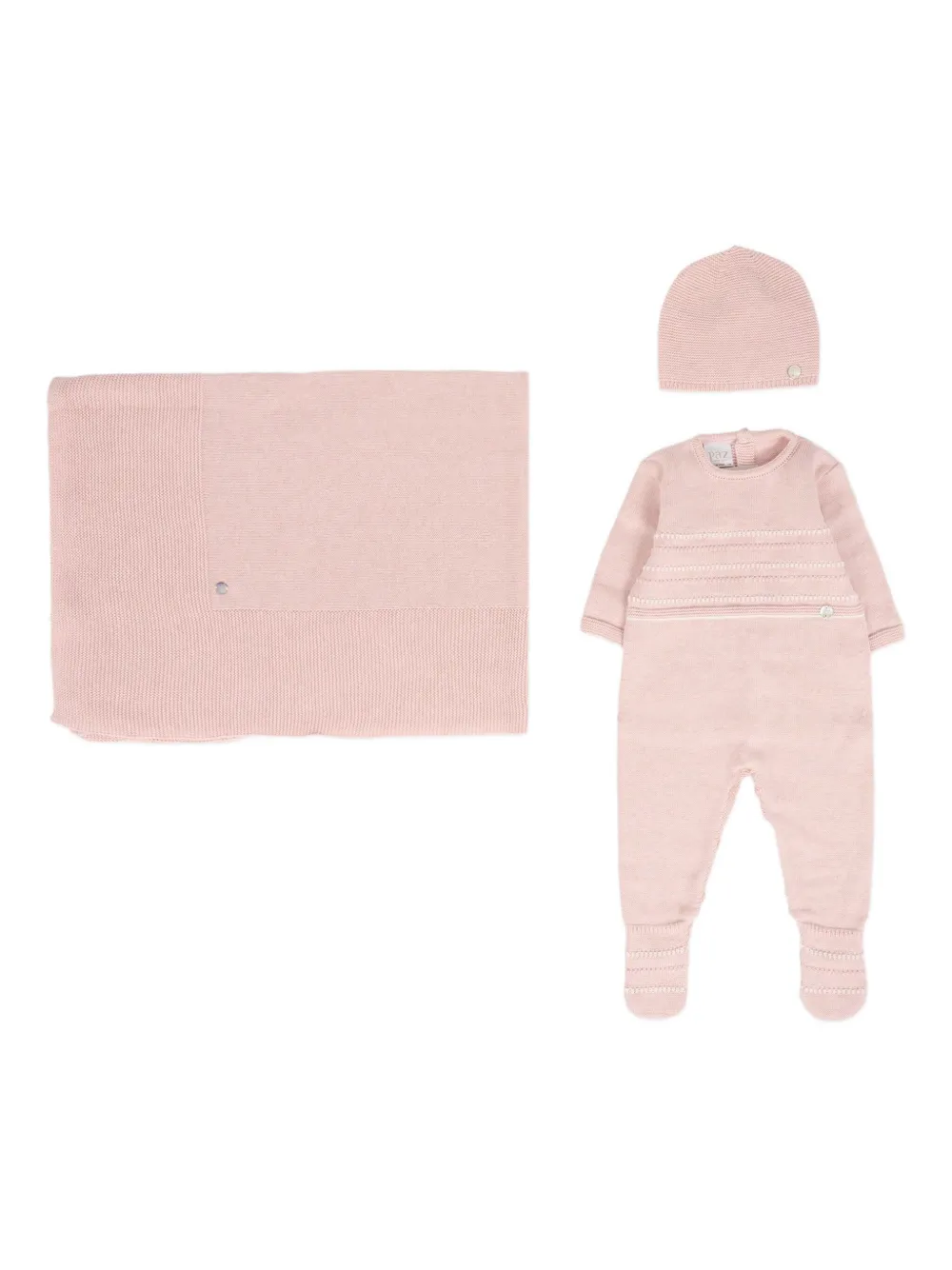 Paz Rodriguez Buttoned Babygrow Set In Multi