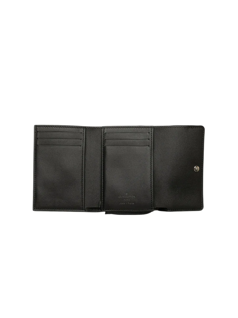 Pre-owned Louis Vuitton 2021-2025 Monogram Taurillon Slender Pilot Wallet Small Wallets In Black