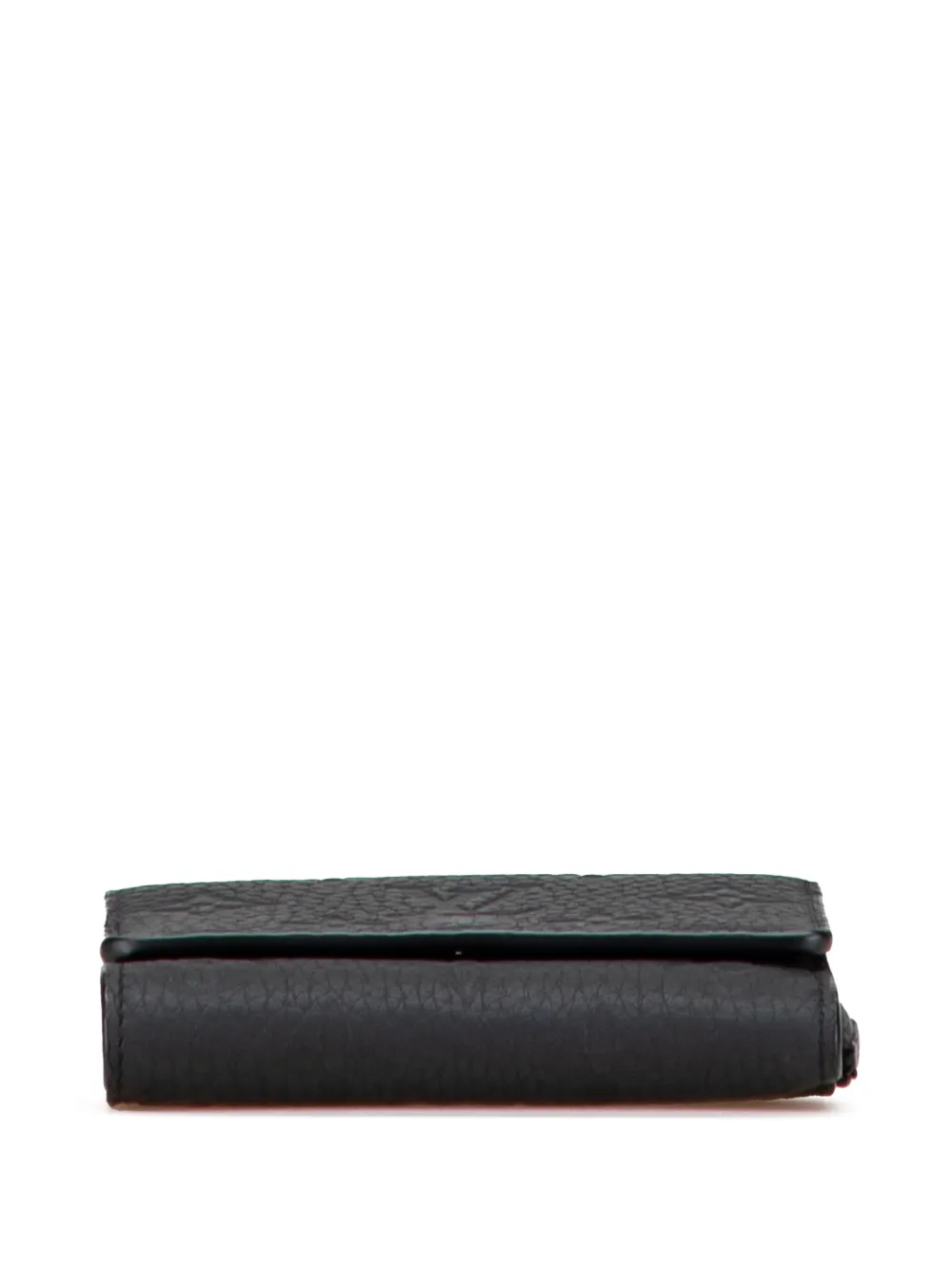 Pre-owned Louis Vuitton 2021-2025 Monogram Taurillon Slender Pilot Wallet Small Wallets In Black