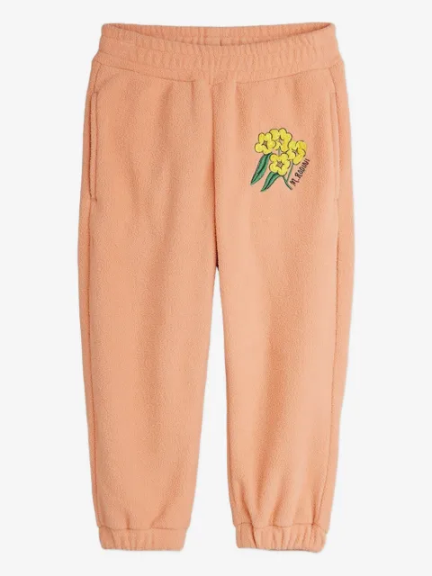 Mini Rodini pantalones capri con bordado floral