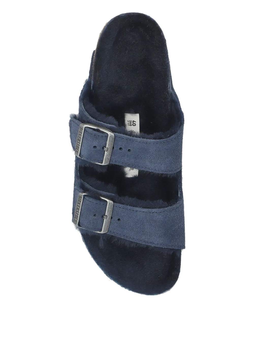 Birkenstock Sandalen met lammy voering en gesp Blauw