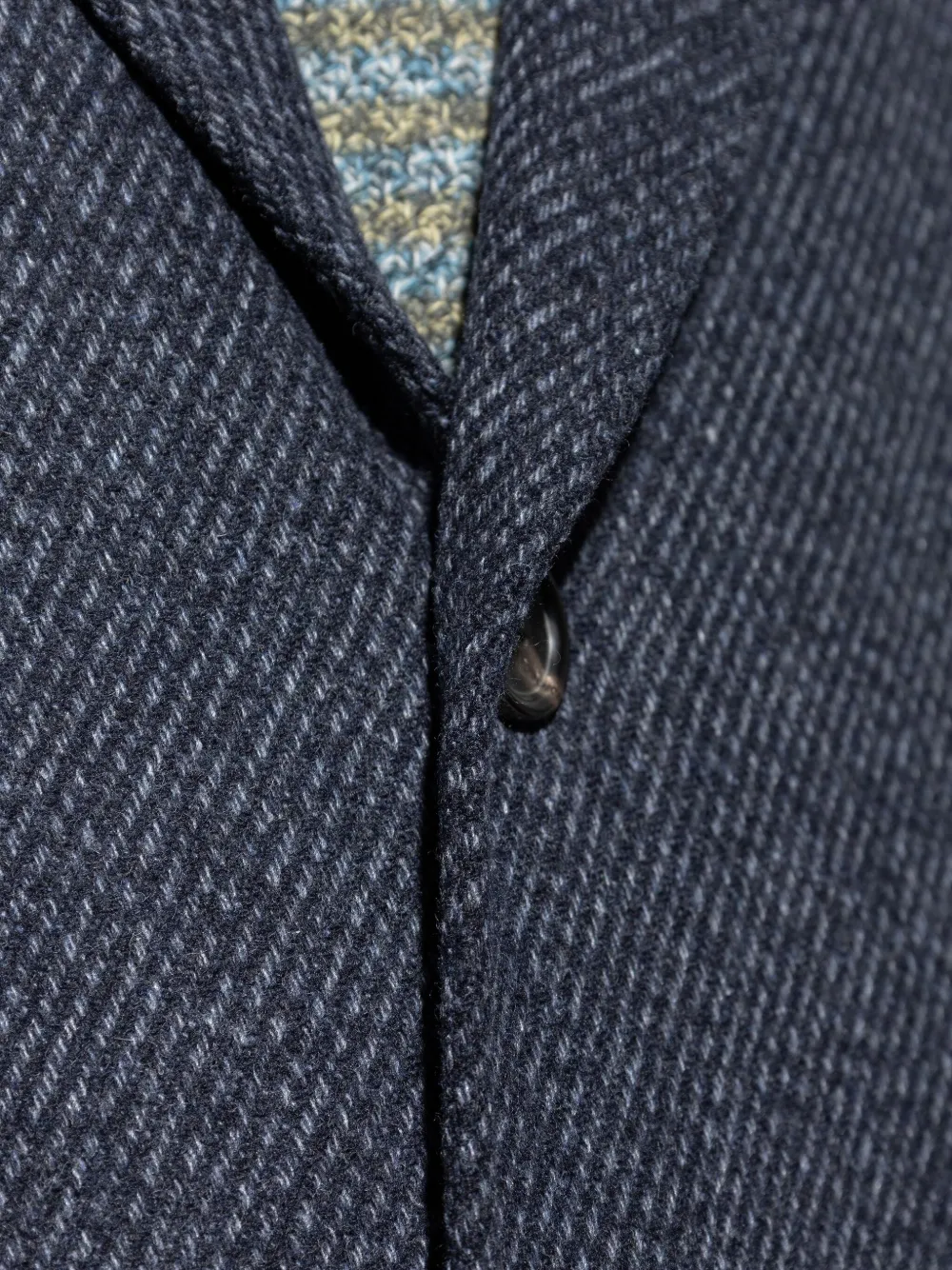 Ps By Paul Smith Buttoned Twill Coat In Blue