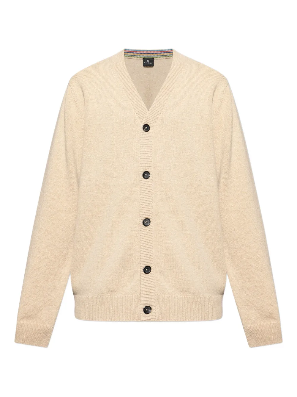 Ps By Paul Smith Buttoned V-neck Cardigan In Neutral