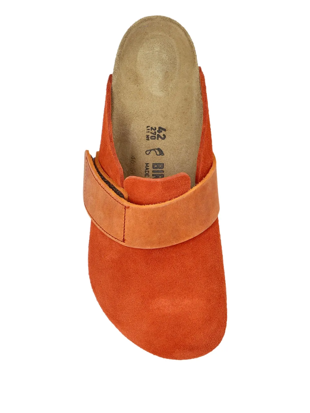 Birkenstock Loma Leather-strap Mules In Orange