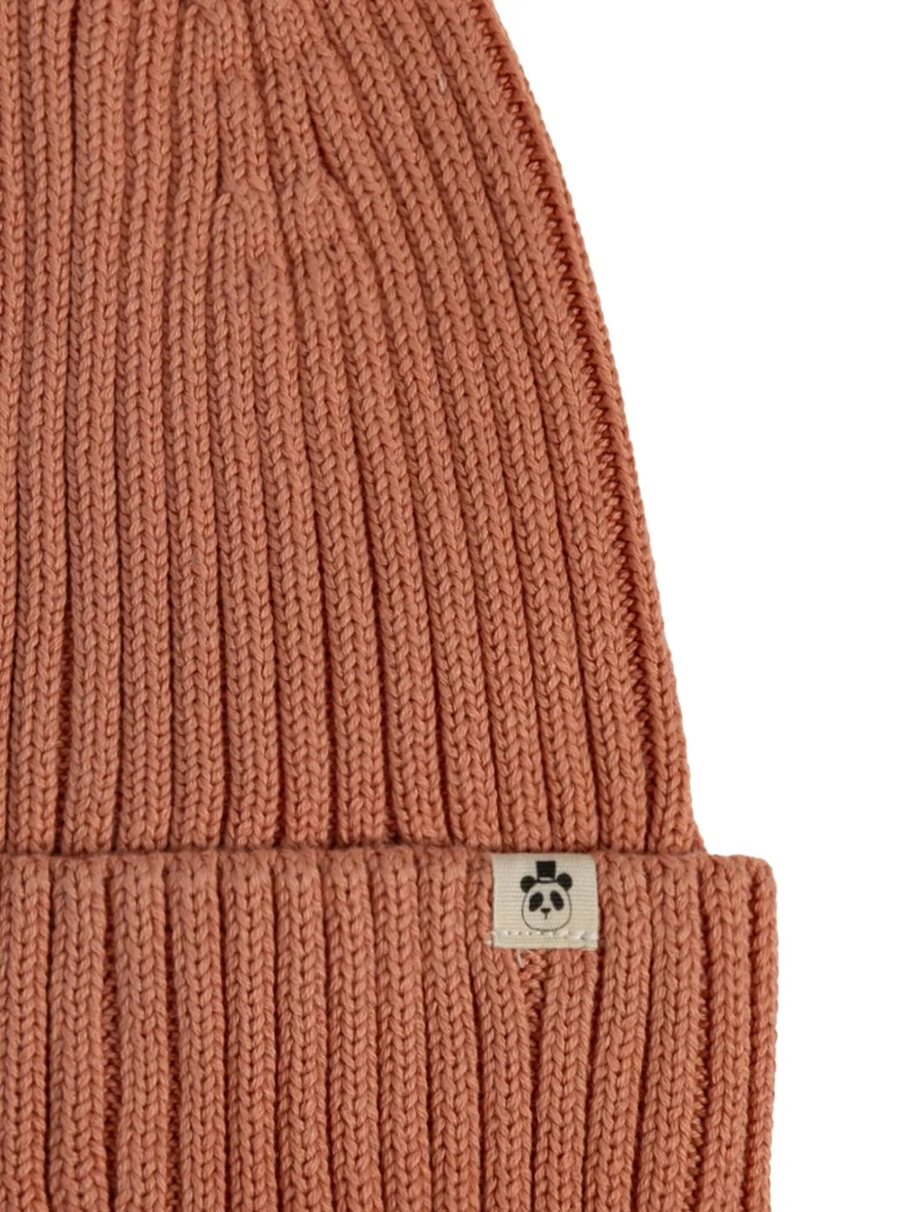 Mini Rodini Ribgebreide muts Oranje