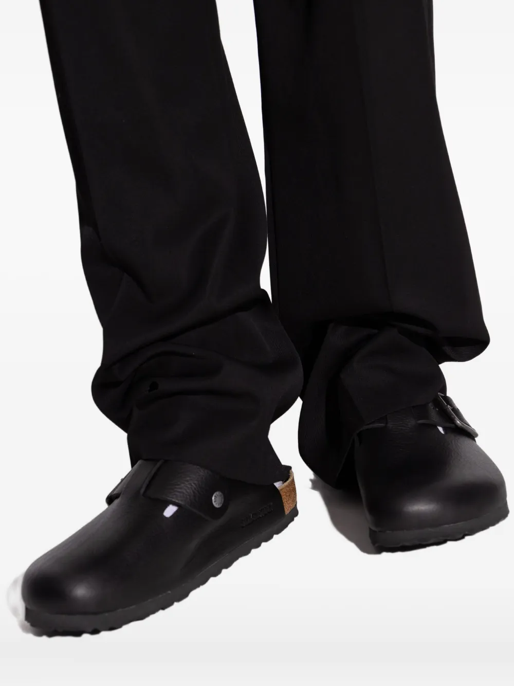 Birkenstock Boston muiltjes met gesp Zwart