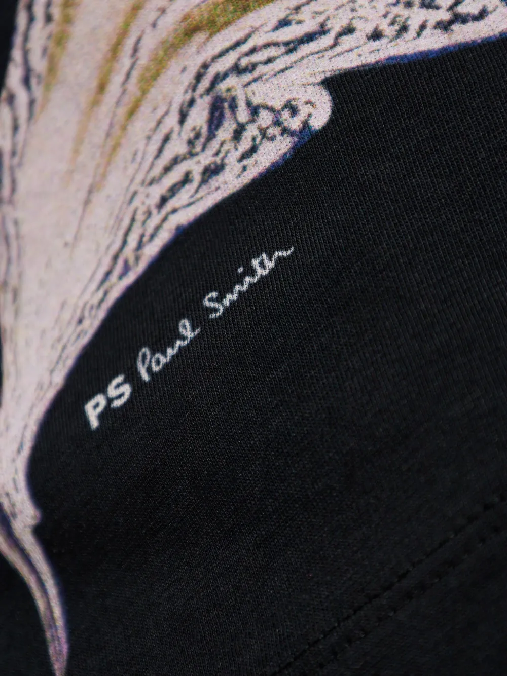 Ps By Paul Smith Floral-print T-shirt In Black