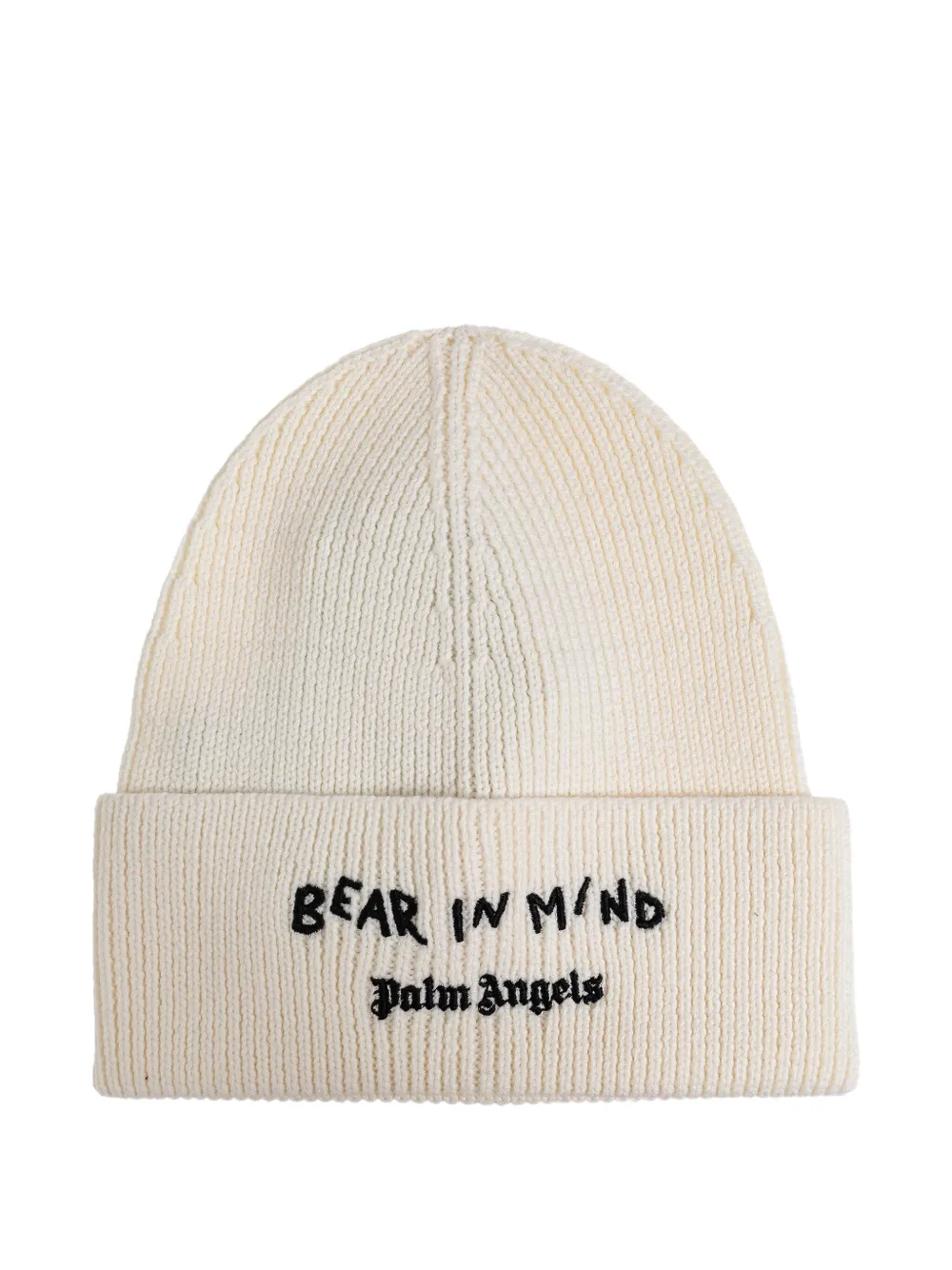 Palm Angels Embroidered Beanie Hat In Neutral