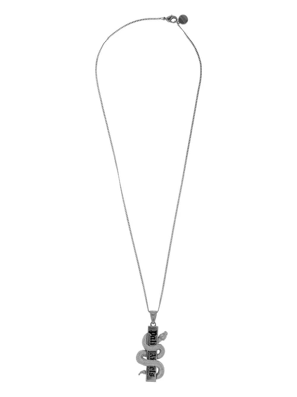 Palm Angels logo pendant necklace - Argento