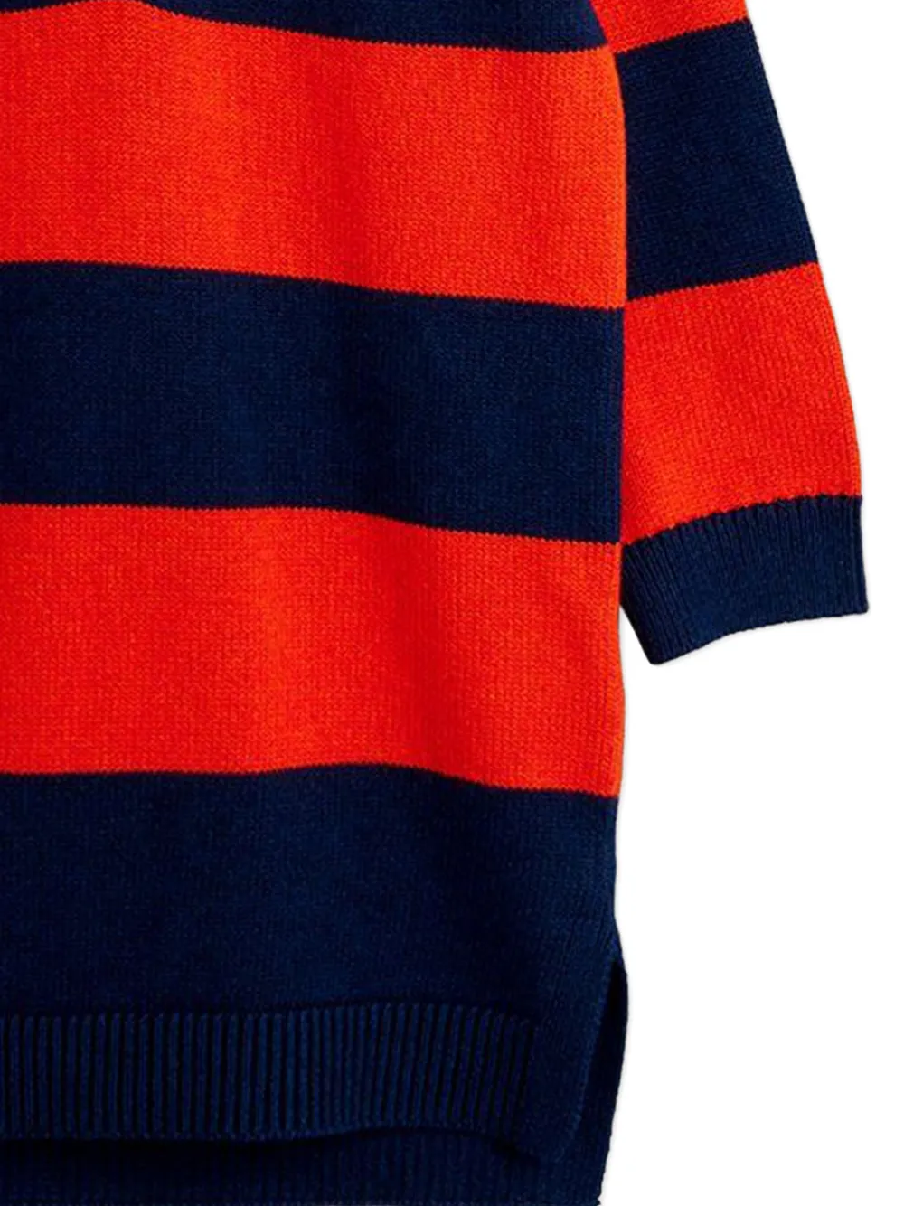 Mini Rodini Gestreepte jurk met klaverapplicatie Zwart