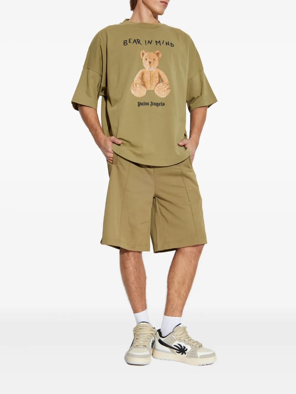 Palm Angels bear graphic t-shirt - Groen