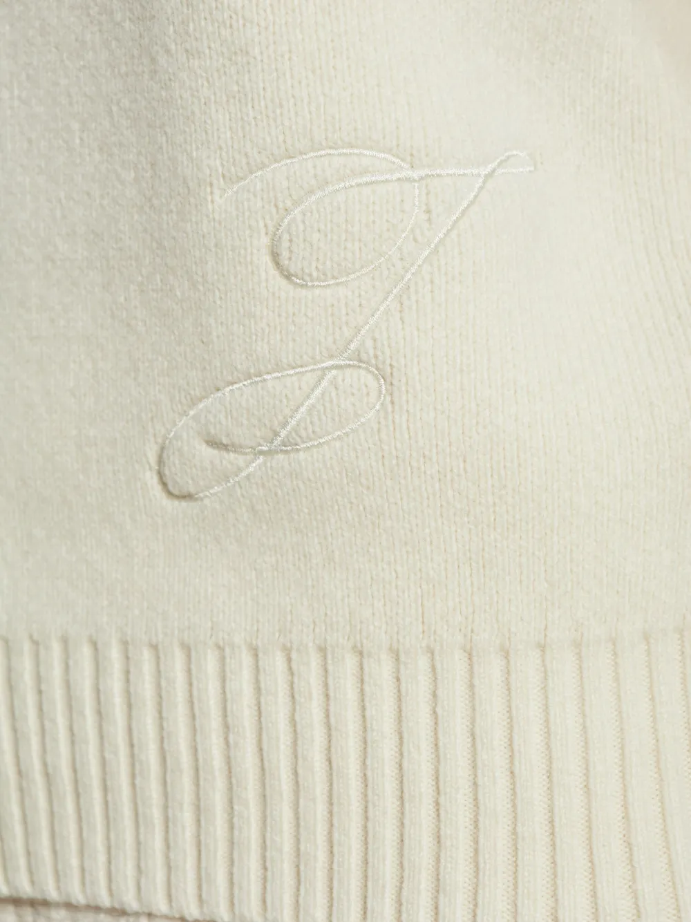 Jacquemus Off White Virgin Wool La Maille Pallone Pullover In White
