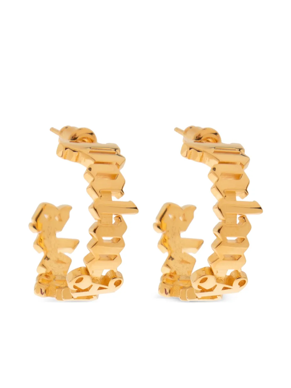 Palm Angels logo hoop earrings - Oro