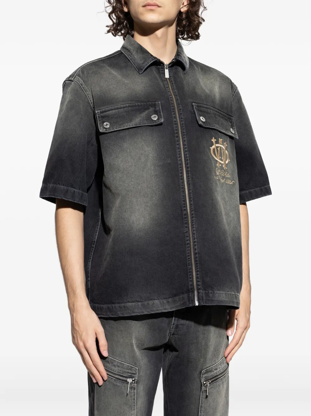 Off-White Denim overhemd Zwart