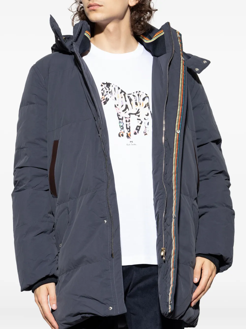 Paul Smith Gewatteerde parka met capuchon Blauw