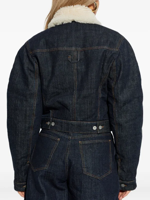 Jacquemus Ovalo De Nîmes Denim Bomber Jacket | Blue | FARFETCH