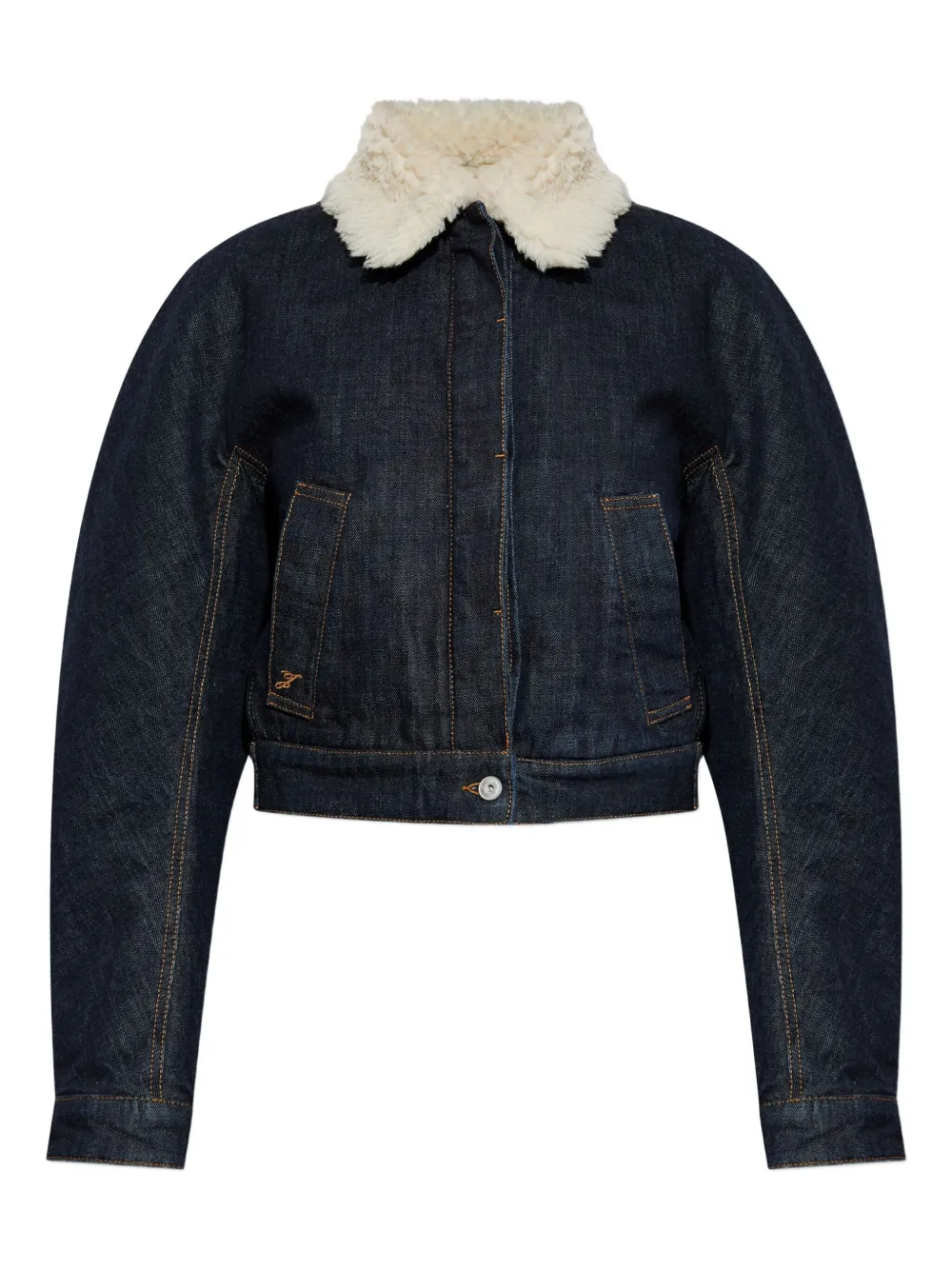Jacquemus Long-sleeved Denim Jacket In Blue