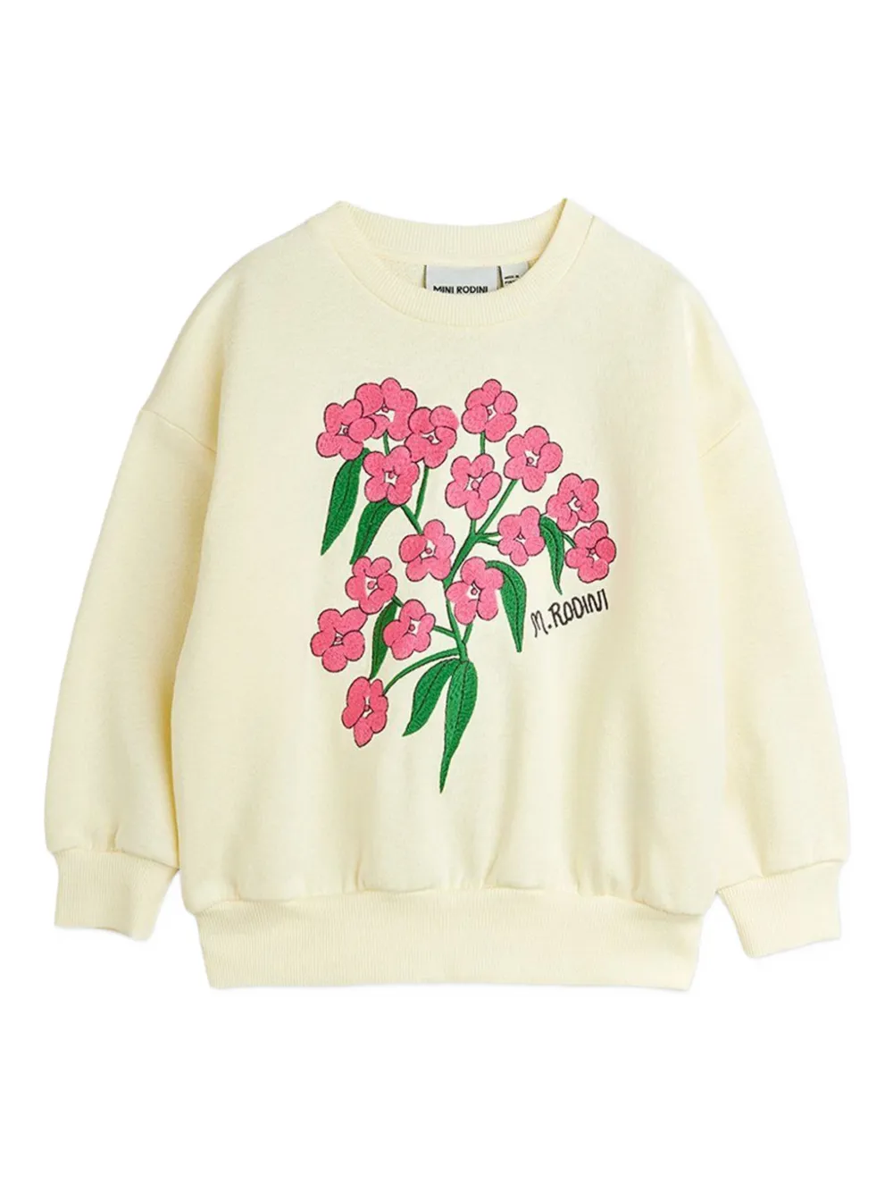 Mini Rodini floral sweatshirt | Neutrals | Image 1