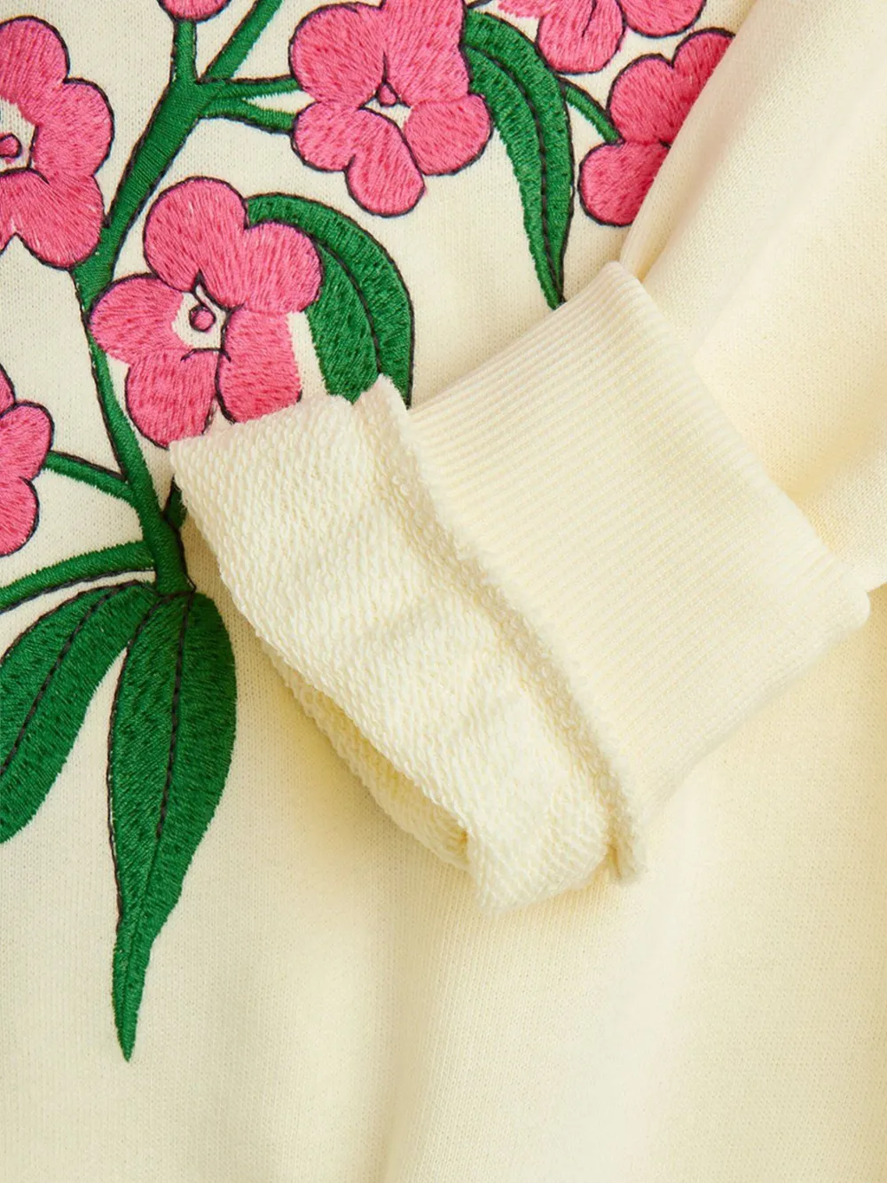 Mini Rodini Sweater met bloemen Beige