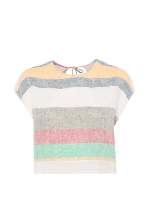 Osklen striped tie-neck top
