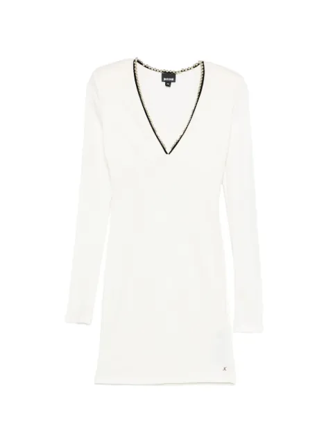Just Cavalli beaded V-neck mini dress