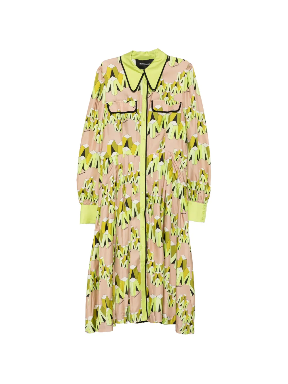 Marco Bologna geometric-print midi bdress - Toni neutri