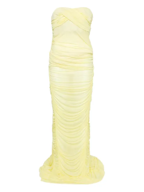 Blumarine strapless ruched maxi dress