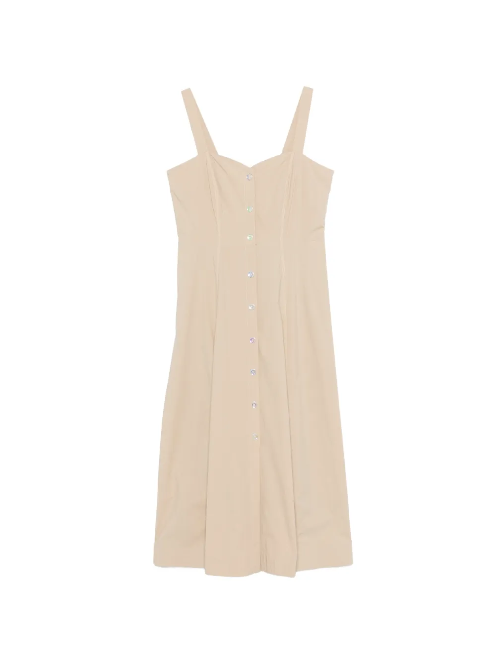 PINKO Monia buttoned sleeveless midi dress - Nude