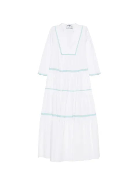 Vivetta V-neck crochet-trim maxi dress