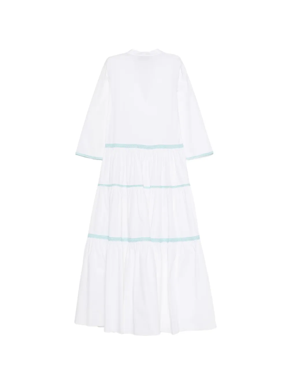 Vivetta Maxi-jurk met gehaakte afwerking en V-hals Wit