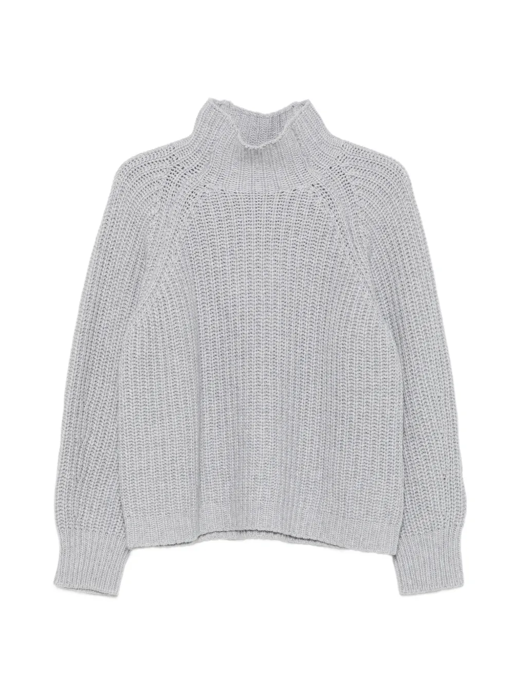 Liviana Conti ribbed-knit high-neck sweater - Grau
