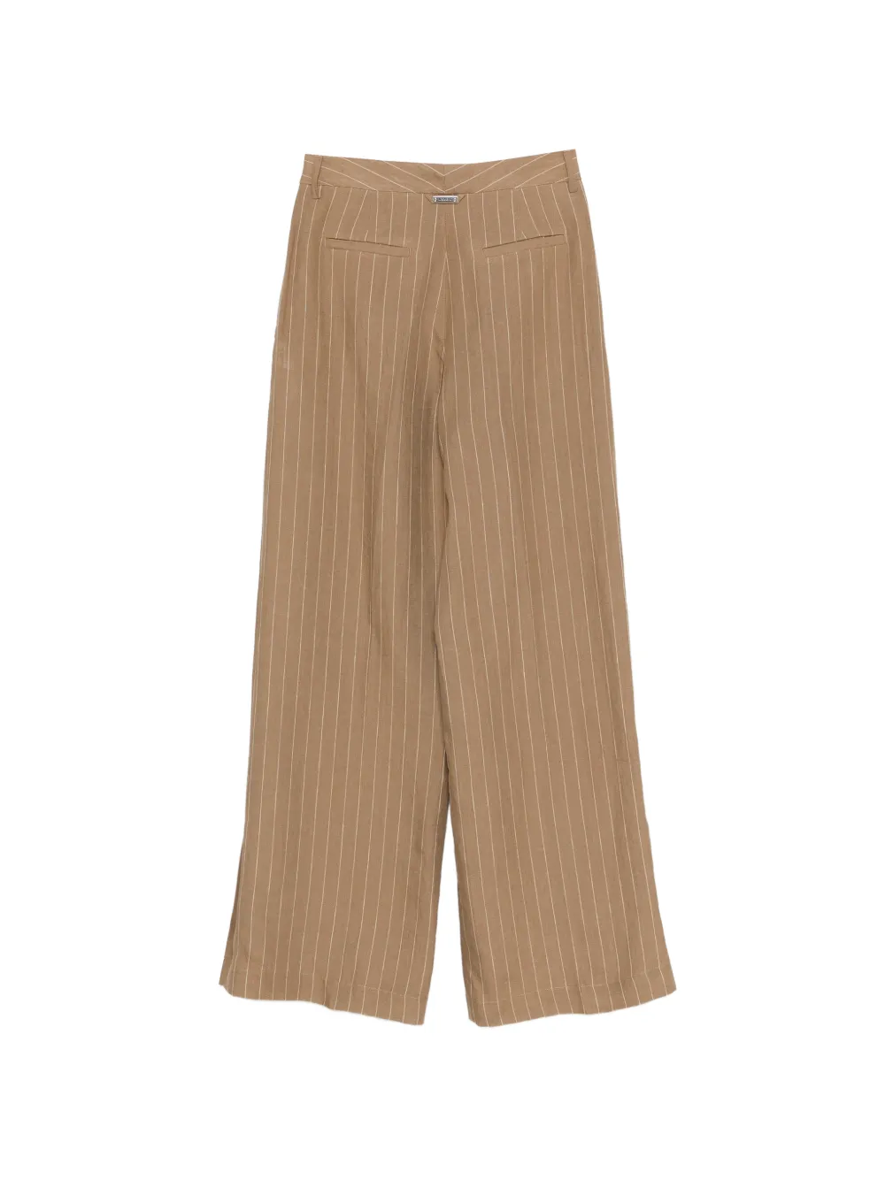  Iceberg Pinstripe Palazzo Pants - Neutrals 