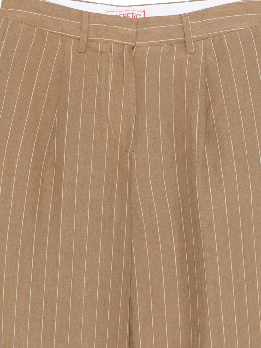  Iceberg Pinstripe Palazzo Pants - Neutrals 