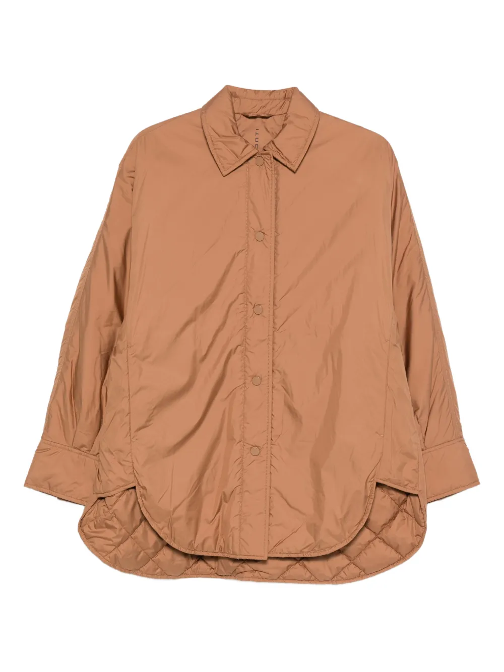 Liviana Conti quilted collared coat - Marrone