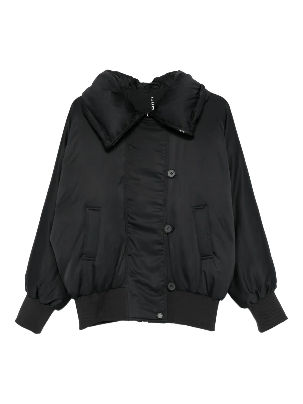 Liviana Conti Button Front Coat - Nero