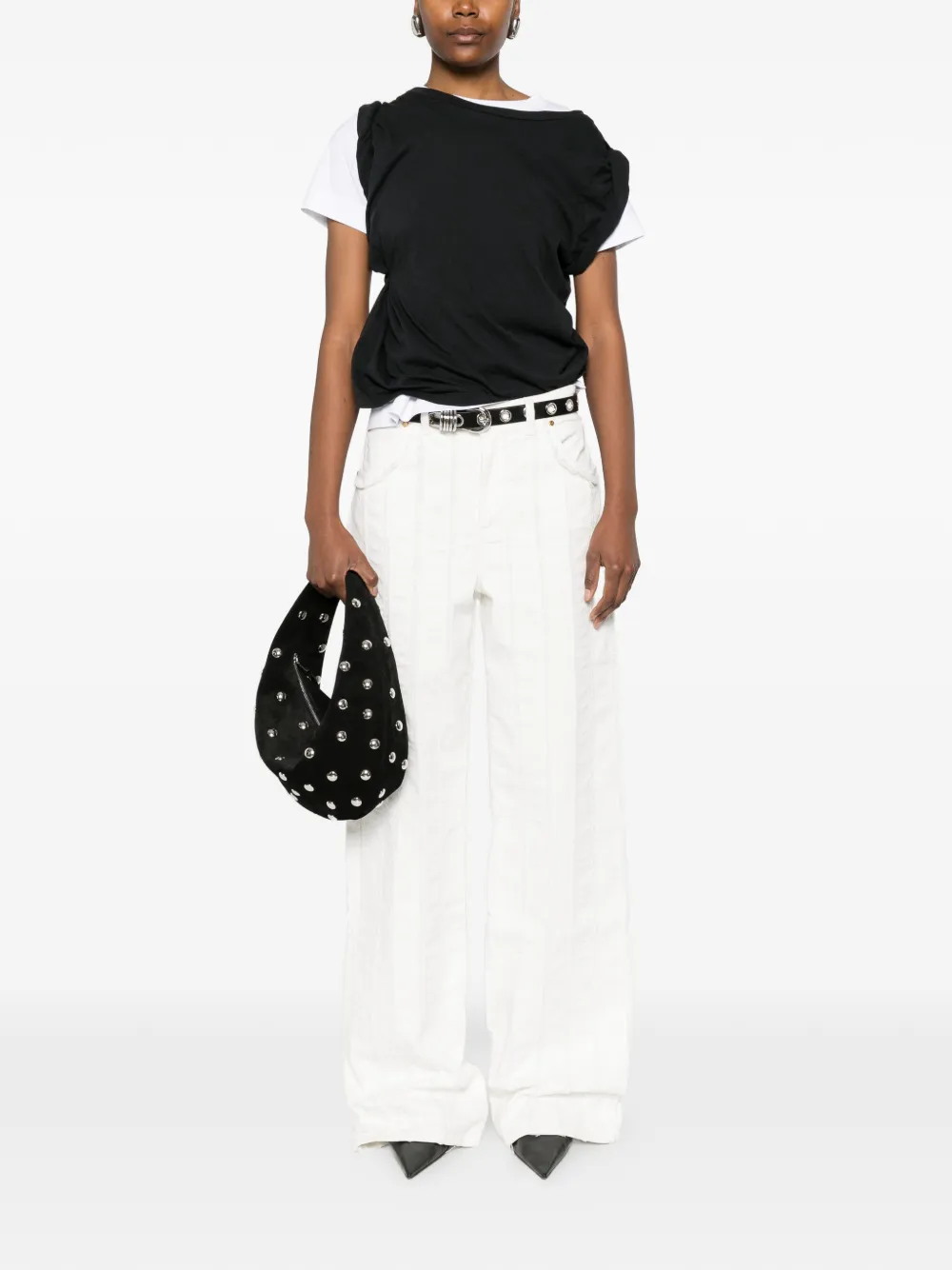Blumarine Jeans met franje Wit