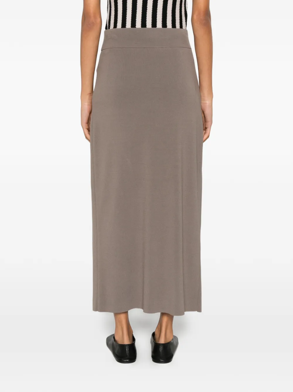 By Malene Birger Hylos maxi-rok met zijsplit Beige