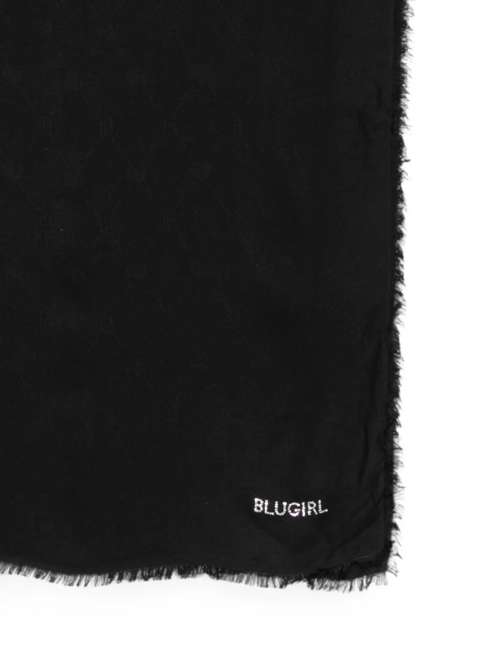 Blugirl Sjaal met franje afwerking Zwart