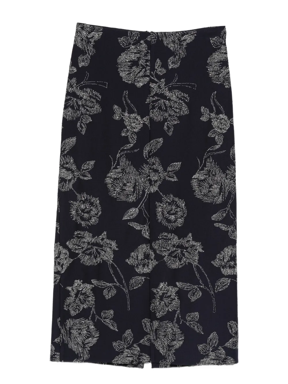 Liviana Conti Dedra Floral Midi Skirt In Blue