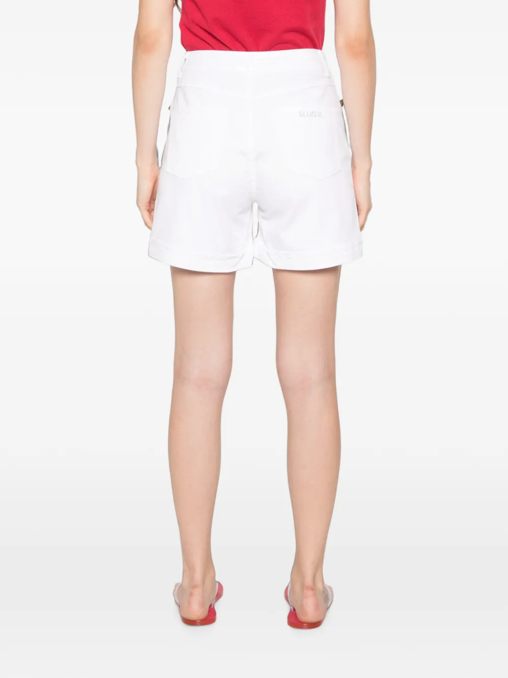 Blugirl Shorts met bloemenpatch Wit