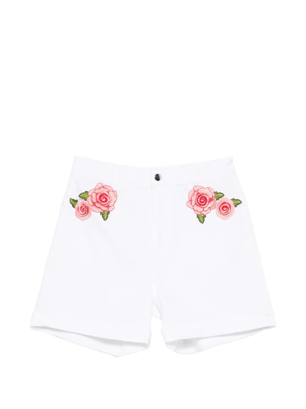 Blugirl floral-patch shorts - White