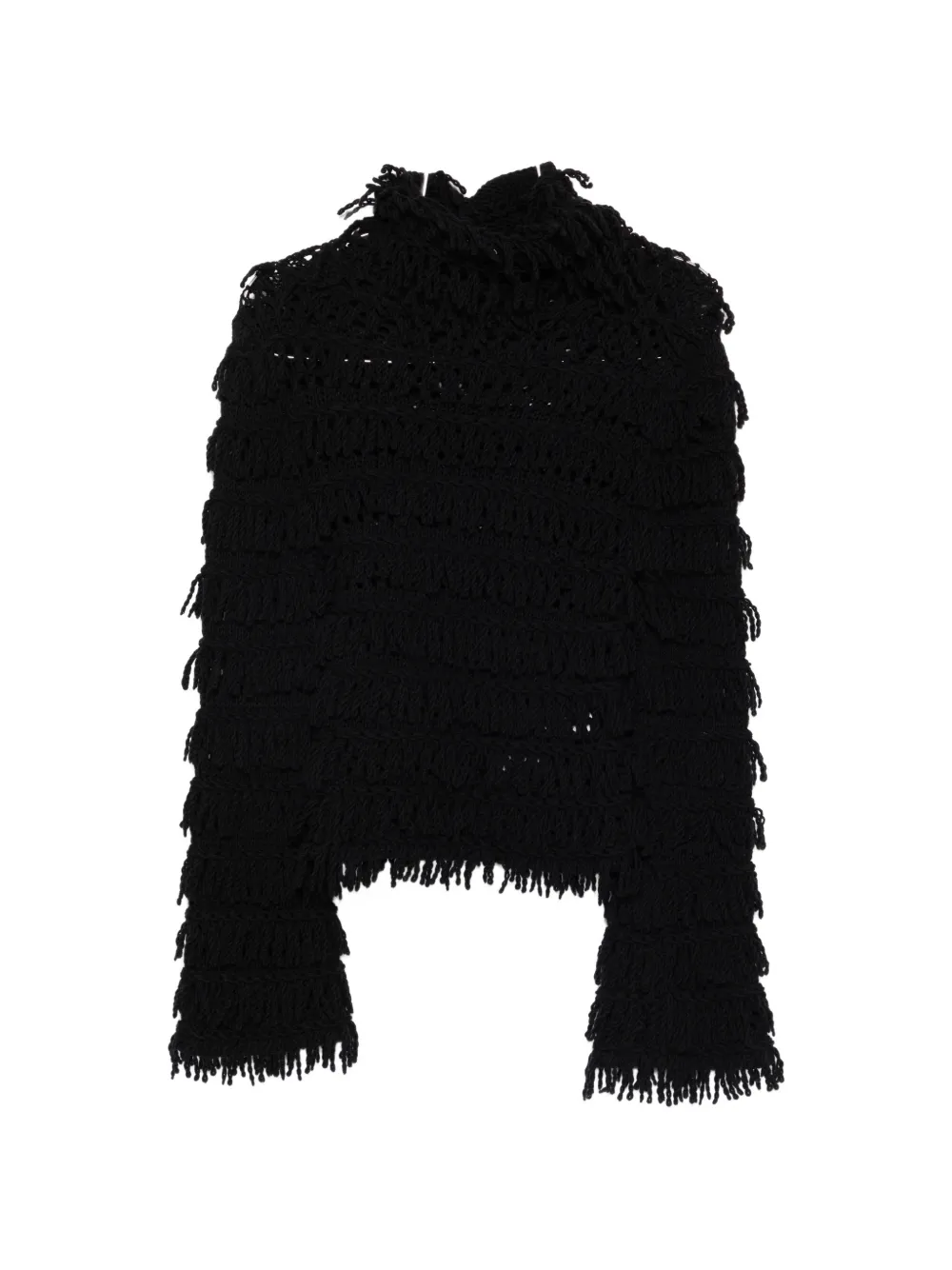 Blumarine fringed sweater - Nero