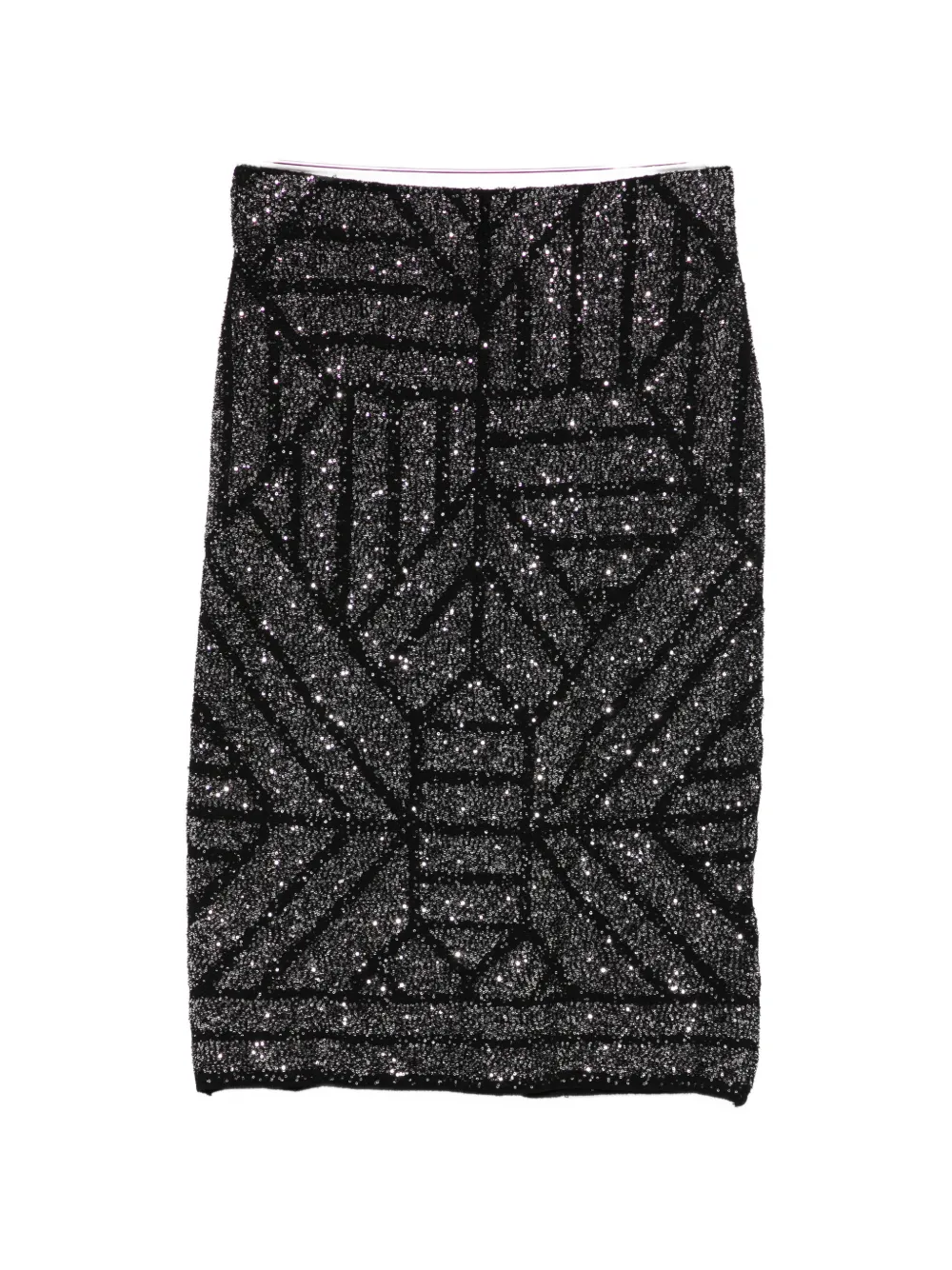 Circus Hotel geometric sequin skirt - Argento