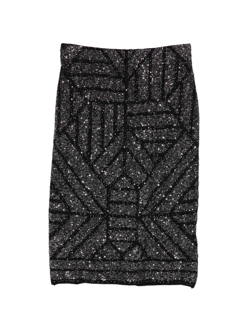 Circus Hotel geometric sequin skirt - Argento