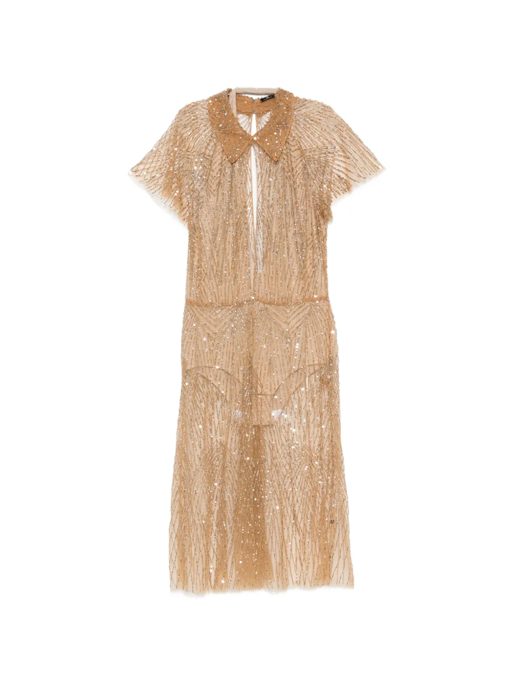 Elisabetta Franchi Abito midi con decorazione - Toni neutri