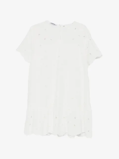Vivetta broderie-anglaise ruffled mini dress