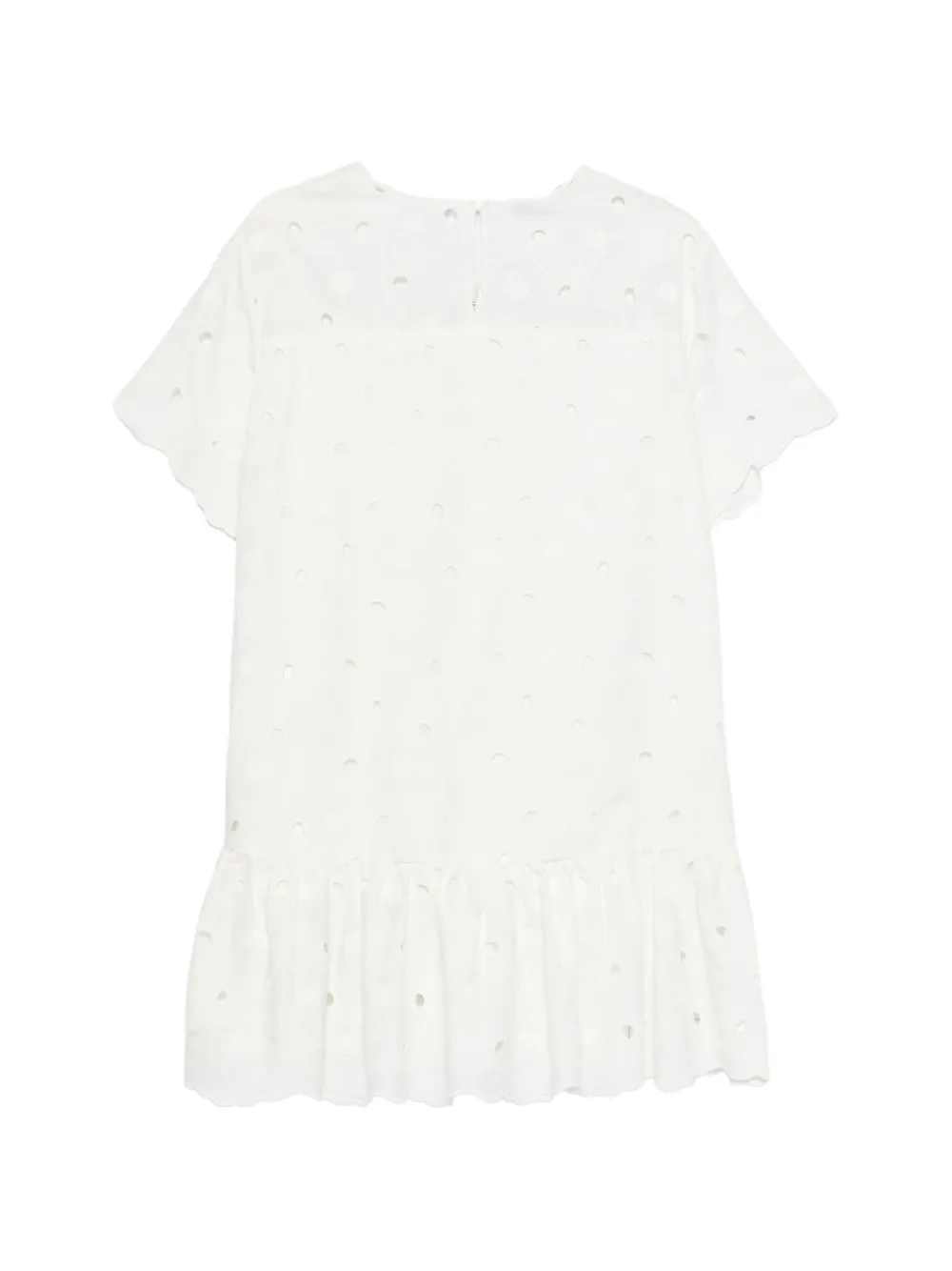 Vivetta Broderie anglaise mini-jurk Wit